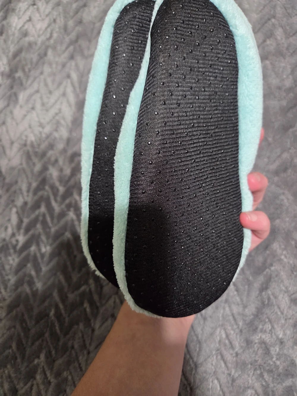 Kids Plush Panda Slippers - Aqua